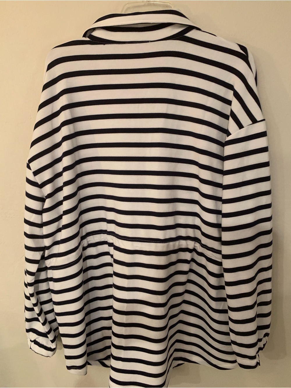 Cable & Gauge Black and White Striped Zip Soft Terry Jacket NWT retail $88 1X - Picture 11 of 11